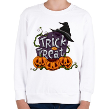 PRINTFASHION Trick or Treat - Gyerek pulóver - Fehér gyerek pulóver, kardigán