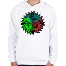 PRINTFASHION trio mandala - Gyerek kapucnis pulóver - Fehér gyerek pulóver, kardigán