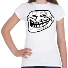 PRINTFASHION TrollFace - Női póló - Fehér