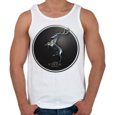 PRINTFASHION Trónok harca: Baratheon ház - Férfi atléta - Fehér atléta, trikó