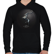 PRINTFASHION Trónok harca: Baratheon ház - Férfi kapucnis pulóver - Fekete férfi pulóver, kardigán