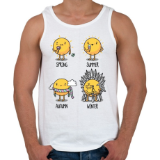 PRINTFASHION Trónok harca évszakok - Férfi atléta - Fehér