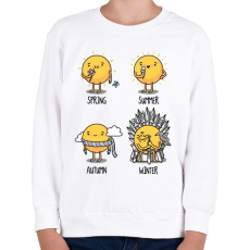 PRINTFASHION Trónok harca évszakok - Gyerek pulóver - Fehér
