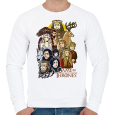 PRINTFASHION Trónok Harca - Férfi pulóver - Fehér