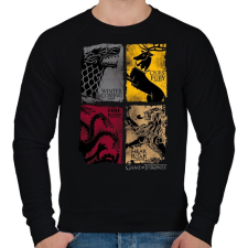 PRINTFASHION Trónok harca - Férfi pulóver - Fekete férfi pulóver, kardigán