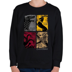PRINTFASHION Trónok harca - Gyerek pulóver - Fekete