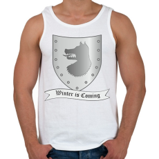 PRINTFASHION Trónok harca - Stark címer - Férfi atléta - Fehér