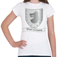 PRINTFASHION Trónok harca - Stark címer - Női póló - Fehér