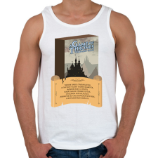 PRINTFASHION Trónok harca társasjáték - Férfi atléta - Fehér atléta, trikó