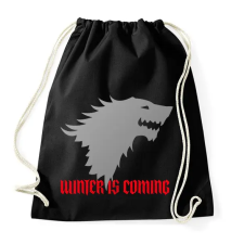 PRINTFASHION Trónok Harca - winter is coming - Sportzsák, Tornazsák - Fekete tornazsák