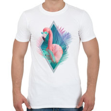 PRINTFASHION Tropical leaves - Férfi póló - Fehér