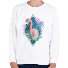 PRINTFASHION Tropical leaves - Gyerek pulóver - Fehér
