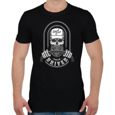PRINTFASHION Truck driver - Fehér - Férfi póló - Fekete férfi póló