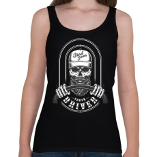 PRINTFASHION Truck driver - Fehér - Női atléta - Fekete