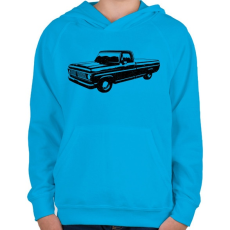 PRINTFASHION Truck - Gyerek kapucnis pulóver - Azúrkék