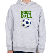 PRINTFASHION True football - Gyerek kapucnis pulóver - Sport szürke gyerek pulóver, kardigán