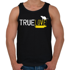 PRINTFASHION True love - Férfi atléta - Fekete atléta, trikó