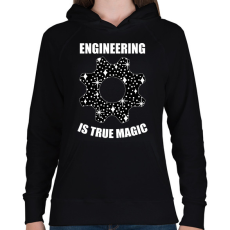PRINTFASHION True magic - Női kapucnis pulóver - Fekete