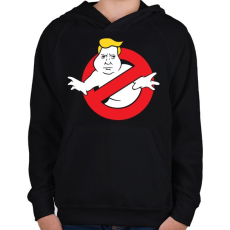 PRINTFASHION Trump szellemírtók - Gyerek kapucnis pulóver - Fekete
