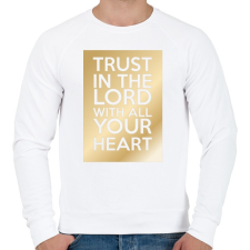 PRINTFASHION Trust in the Lord. - Férfi pulóver - Fehér férfi pulóver, kardigán