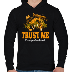 PRINTFASHION trust me - Férfi kapucnis pulóver - Fekete