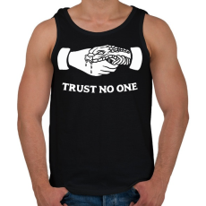 PRINTFASHION Trust no one! - Férfi atléta - Fekete