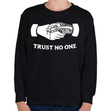 PRINTFASHION Trust no one! - Gyerek pulóver - Fekete gyerek pulóver, kardigán