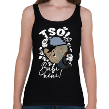 PRINTFASHION Tső Babi néni! - Női atléta - Fekete női trikó