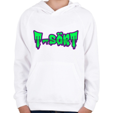 PRINTFASHION tsörtbannerlogo - Gyerek kapucnis pulóver - Fehér gyerek pulóver, kardigán