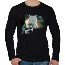PRINTFASHION Tsunade - Férfi hosszú ujjú póló - Fekete