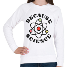 PRINTFASHION Tudomány - Női pulóver - Fehér női pulóver, kardigán