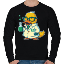 PRINTFASHION Tudós gumikacsa - Férfi pulóver - Fekete férfi pulóver, kardigán