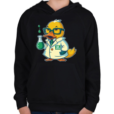 PRINTFASHION Tudós gumikacsa - Gyerek kapucnis pulóver - Fekete gyerek pulóver, kardigán