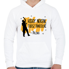 PRINTFASHION Tudsz táncolni - Pálinka - Férfi kapucnis pulóver - Fehér férfi pulóver, kardigán