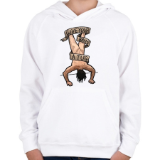 PRINTFASHION Tug balls - Gyerek kapucnis pulóver - Fehér gyerek pulóver, kardigán