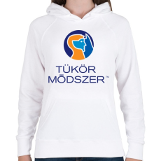 PRINTFASHION TukorModszerLogo-1095x960 - Női kapucnis pulóver - Fehér