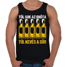PRINTFASHION Túl kevés sör - Férfi atléta - Fekete atléta, trikó