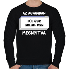 PRINTFASHION Túl sok ablak - Férfi pulóver - Fekete