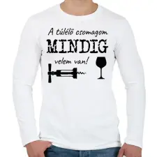 PRINTFASHION Túlélő csomag - Táska minta - Férfi hosszú ujjú póló - Fehér férfi póló