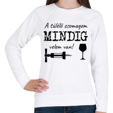 PRINTFASHION Túlélő csomag - Táska minta - Női pulóver - Fehér