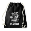 PRINTFASHION Túléltem egy meetinget - Sportzsák, Tornazsák - Fekete