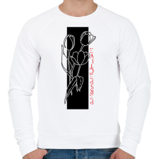 PRINTFASHION Tulipán perspective - Férfi pulóver - Fehér férfi pulóver, kardigán