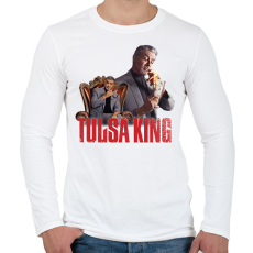 PRINTFASHION Tulsa King - Férfi hosszú ujjú póló - Fehér