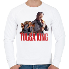 PRINTFASHION Tulsa King - Férfi pulóver - Fehér férfi pulóver, kardigán
