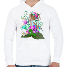 PRINTFASHION tünde1 - Férfi kapucnis pulóver - Fehér férfi pulóver, kardigán