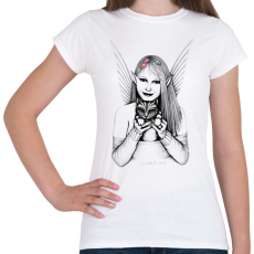 PRINTFASHION tündér és macska - Női póló - Fehér