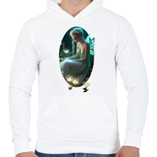 PRINTFASHION Tündér - Férfi kapucnis pulóver - Fehér férfi pulóver, kardigán