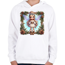 PRINTFASHION Tündér - Gyerek kapucnis pulóver - Fehér gyerek pulóver, kardigán