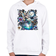 PRINTFASHION Tündér - Gyerek kapucnis pulóver - Fehér