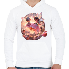 PRINTFASHION Tündérek - Férfi kapucnis pulóver - Fehér férfi pulóver, kardigán